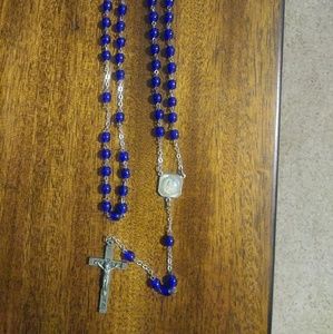 Rosary with blue beads